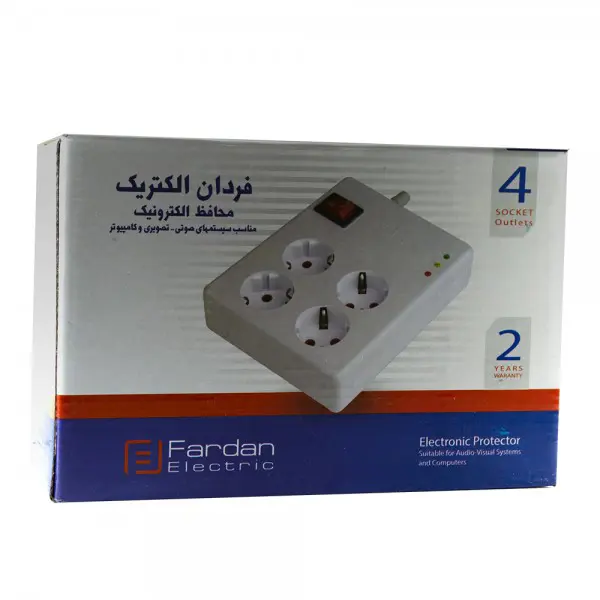محافظ ارت دار 4 خانه 3 متر صوتی تصویری 10 آمپر فردان